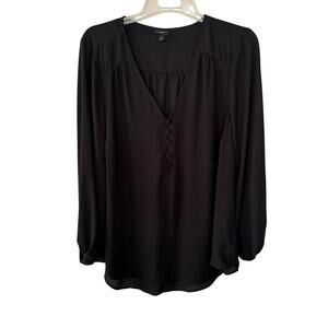 Torrid Black Harper half button blouse size 2X
